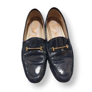 Sam Edelman Lior Navy Blue Patten Leather Loafers Women's Size 6